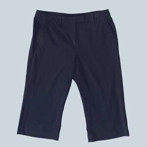 Larry Levine Y2K Black Dressy Wide Leg Capris SZ 14 NEW